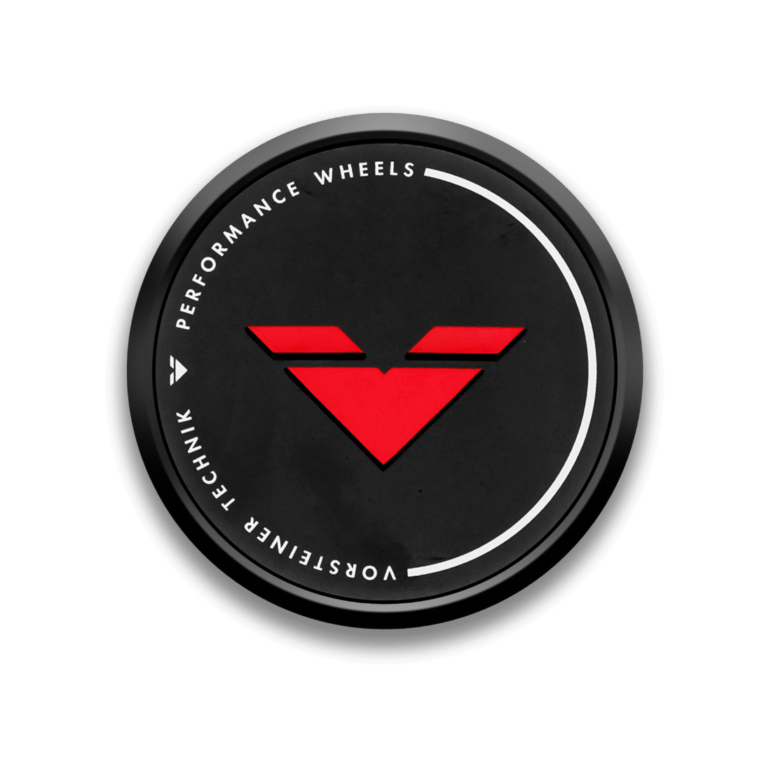 Designer Series | Vorsteiner Black & Red Center Caps - Vorsteiner Wheels  - Toys - [tags]